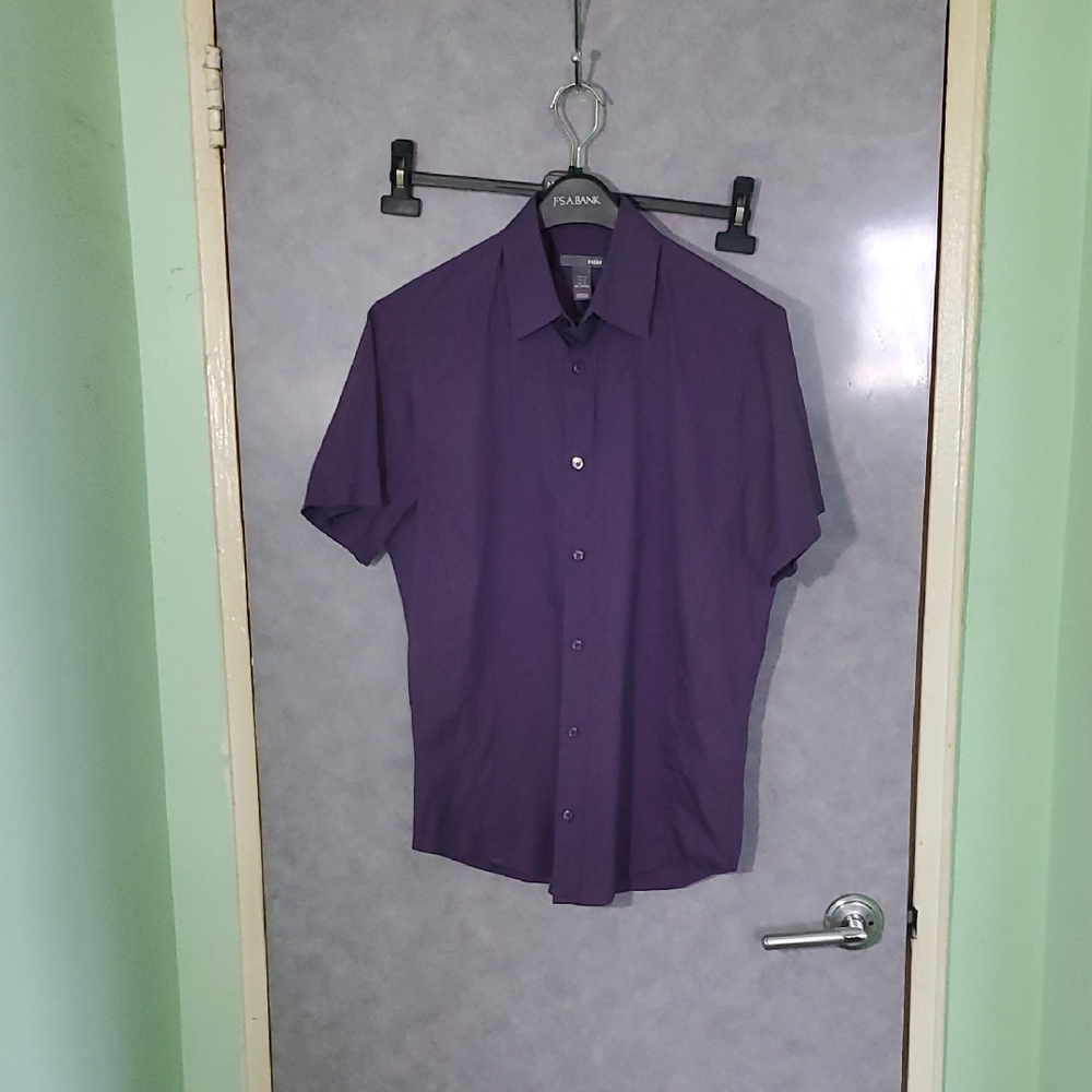 Deep Purple Casual Button Down Shirt